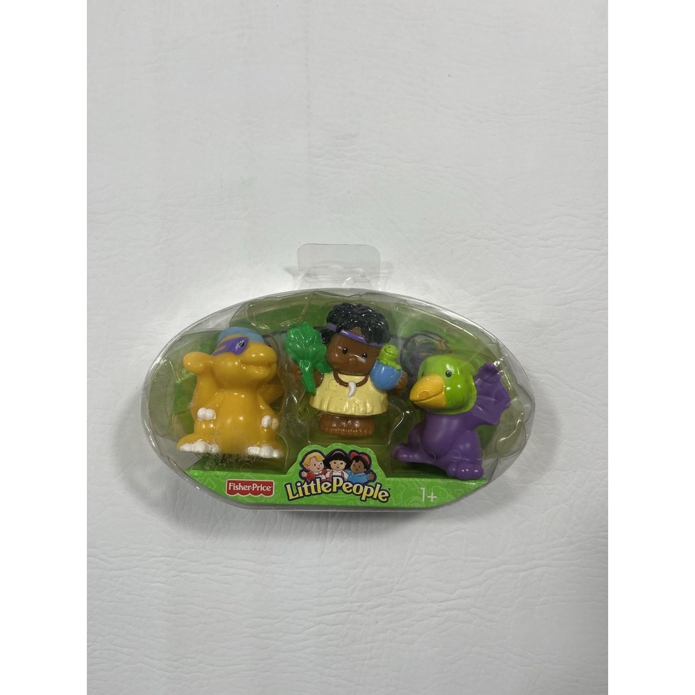 Fisher Price Little People Jungle Boy Baby Egg Yellow Purple Dinosaur Sealed